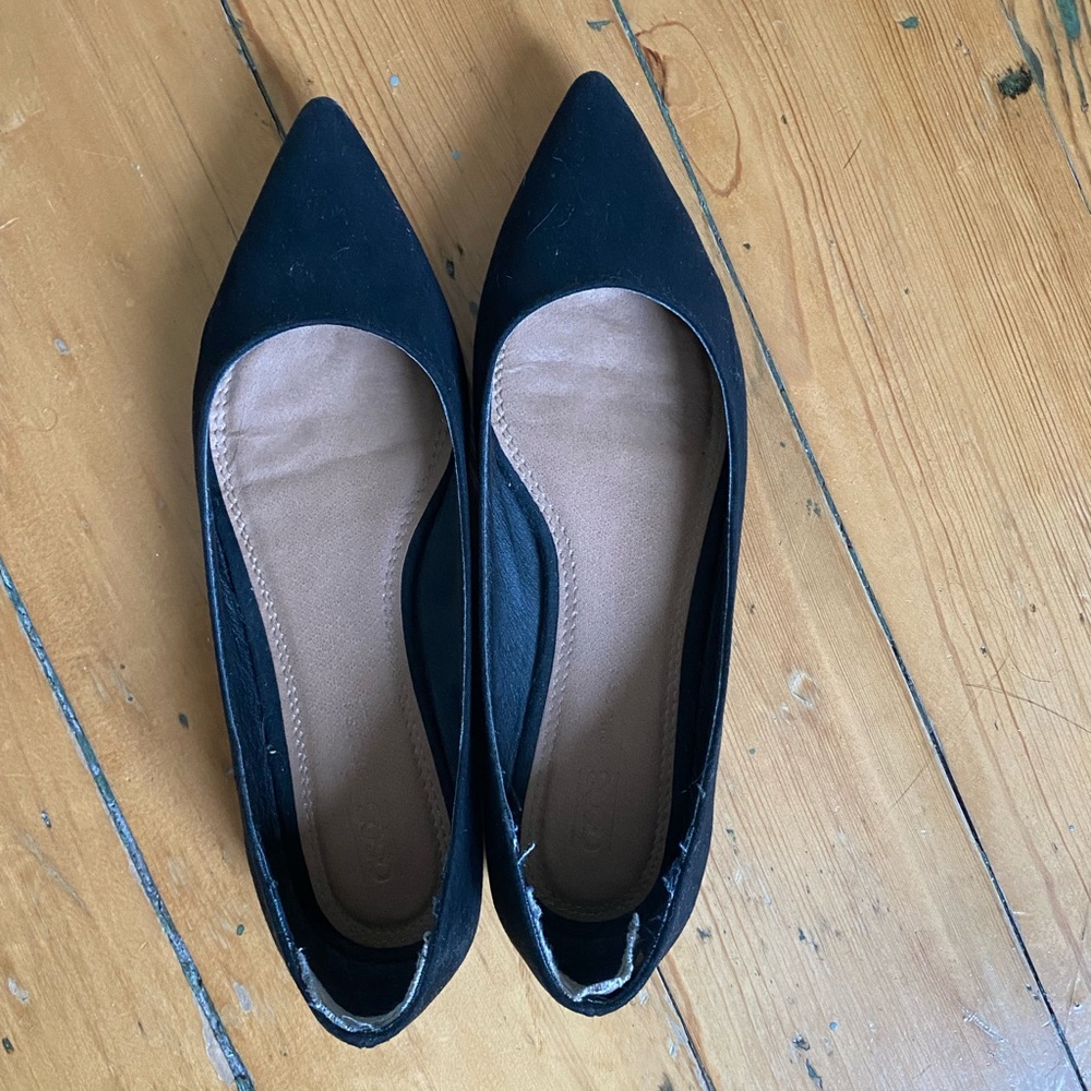 ASOS black pointed flats